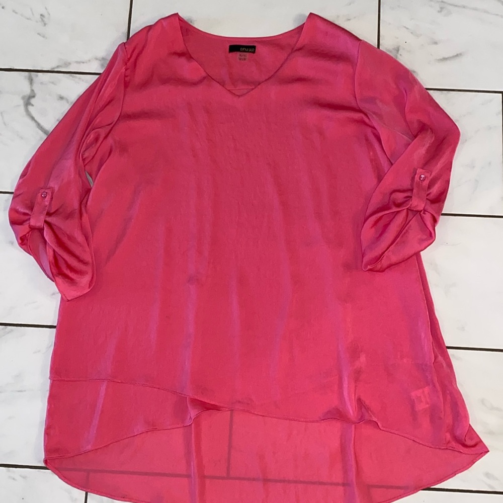 RENUAR pink tunic size XL with tab sleeve option